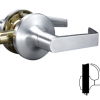 Yale 2.75 in. Backset Commercial Communicating Passage Augusta Lever Grade 1 Cylindrical Lock Satin Chrome