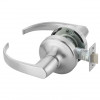 Yale 2.75 in. Backset Commercial Passage Pacific Beach Lever Grade 1 Cylindrical Lock Satin Chrome