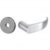 Storeroom Closet Mortise Trim Only with P Lever & LN Rose, Satin Chrome