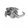 Zinc Newport Lever & D Rose Single Cylinder Classroom Grade 1 Extra Heavy Duty Cylindrical Lever Lock L4 Keyway, Satin Chrome