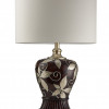 30.75 in. Folius Floral Foliage Table Lamp - Brown & Silver