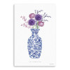 HomeRoots 48 x 32 in. Blue & White Life Floral Vase Canvas Wall Art