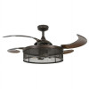 Fanaway Meridian 48-inch Oil Rubbed Bronze and Amber AC Ceiling Fan with Light