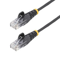 Startech N6PAT20BLKS SLIM CAT6 CABLE BLACK LSZH SLIM SNAGLESS RJ45 UTP PATCH CABLE