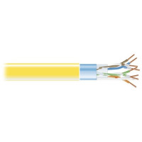 Black Box EVNSL0504A-1000 CAT5E 350-MHZ SOLID ETHERNET BULK CABLE - SHIELDED (F/UTP), CMR PVC, YELLOW, 100