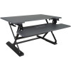 Victor Technology High Rise Height Adjustable Standing Desk, Black & Gray