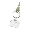 Creative Gifts International 3 in. House Shaped Key Chain, Nickel Plated - Silver