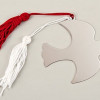 Creative Gifts International Dove Ornament with White Tassels, Nickel plated