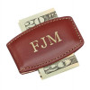 Creative Gifts International 2.75 x 1.5 in. Leather Money Clip, Brown