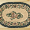 Capitol Importing Pinecone - 10 in. x 15 in. Hand Printed Oval Swatch