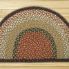 Capitol Importing Burgundy-Mustard - 18 in. x 29 in. Small Rug Slice