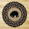 Capitol Importing Black Bear - 10 in. x 10 in. Hand Printed Round Swatch