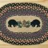 Capitol Importing Black Bears - 10 in. x 15 in. Hand Printed Oval Swatch