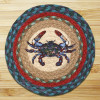 Capitol Importing Blue Crab - 10 in. x 10 in. Hand Printed Round Swatch