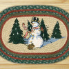 Capitol Importing Winter Wonderland - 10 in. x 15 in. Hand Printed Oval Swatch