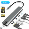 Addon USBC2C313G2H4R ADDON 8IN USB-C MALE TO USB 3.1 (C), HDMI 4K, USB 3.1 GEN 2 (A), AND RJ-45 FEMAL