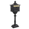 Online Gym Shop 46 x 16.5 in. Vertical Aluminum Postal Security Mailbox Heavy Duty - Black