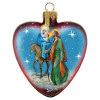 GDeBrekht 3.5 in. Nativity Glass Heart Ornament