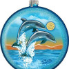 GDeBrekht 5.5 in. Dolphins Fly Glass Ornament