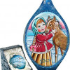 GDeBrekht Girl With Horse Glass Ornament Drop