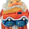 GDeBrekht Mini Firefighter Santa Figurine- 4 in.