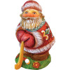 GDeBrekht Mini Golfer Santa On Base Figurine- 4 in.
