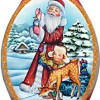 GDeBrekht Santa Kids Cut Glass Ornament Drop