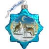 GDeBrekht Wolves In The Winter Moon Glass Ornament