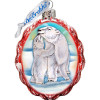 GDeBrekht Santas Polar Bear Cubs Glass Ornament