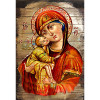 GDeBrekht 12 x 16 in. Vladimir Virgin Mary- Wooden Board Art