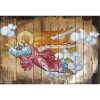 GDeBrekht 12 x 16 in. Flying Angel- Wooden Board Art