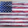 GDeBrekht 12 x 16 in. American Flag Wooden Board Art