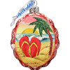 GDeBrekht Sandals On Beach Coastal Glass Ornament