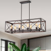IMP472A-8 39 in. The Gray Barn Hyacinth Hill 8-Light Linear Chandelier Antique Bronze