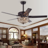 48 in. Catalina 3-Light Indoor Hand Pull Chain Ceiling Fan Bronze