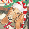 Pipsqueak Productions Basset Hound Bone Christmas Boxed Cards - Pack of 10
