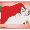Pipsqueak Productions Santas Cap Cat Christmas Boxed Cards - Pack of 10