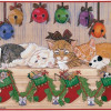 Pipsqueak Productions Mantelpieces Cat Christmas Boxed Cards - Pack of 10