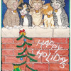 Pipsqueak Productions Meow Mates Cat Christmas Boxed Cards - Pack of 10