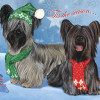 Pipsqueak Productions Skye Terrier Christmas Boxed Cards - Pack of 10