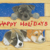 Pipsqueak Productions Holiday Boxed Cards- Akita