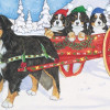Pipsqueak Productions Bernese Holiday Ride Christmas Boxed Cards - Pack of 10