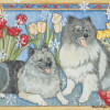 Pipsqueak Productions Holiday Boxed Cards- Keeshond