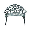 Online Gym Shop Cast Iron Antique Rose Style Outdoor Patio Garden Park Bench - 40 in.