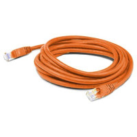 Addon ADD-1FSLCAT6-OE ADDON 1FT ORANGE CAT 6 SLIM PVC ETHERNET CABLE SNAGLESS CLEAR-CLAW RJ-45 M/M