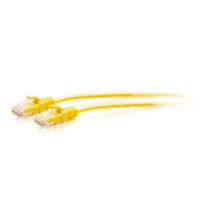 Addon ADD-1FCAT6AS-YW 1FT YELLOW CAT 6A SHIELDED PVC ETHERNET CABLE SNAGLESS EASY CLEAR BOOT RJ-45 M/M