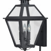 Vaxcel International Nottingham 12 in. Outdoor Wall Light Textured Black