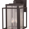 Vaxcel International 9.5 in. Hyde Park Outdoor Wall Light in Espresso Bronze