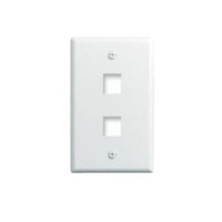 UNC Group WP-2P-WHT 2PORT WALL PLATE, SINGLE GANG, WHITE