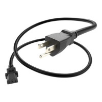 UNC Group PWCD-515PC13-10A-15F-BLK POWER CORD 5-15P TO C13 10AMP BLACK 15FT